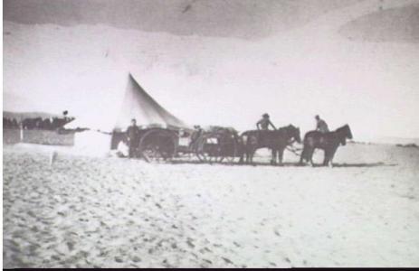 1st Australian Light Horse Mail Wagon outside Post Office tent, Palestine c1916. Photgraph donor R. French , photograph source AWM P00626.009