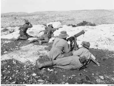 3rd Light Horse Brigade Machine Gunner Squadron 1917. Photographer J.F. Hurley, photograph sourced AWM B01489