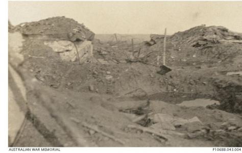 48th Bn. front line position at Hollebeke February 1918. Photograph from the Album of H. Downes, photograph source AWM P10688.043.004