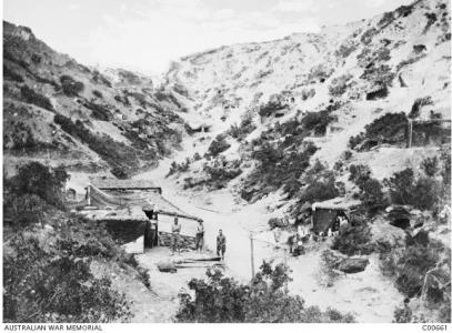 4th Field Ambulance Hospital Gallipoli  July 1915. Photographer unknown, photograph source AWM C00661