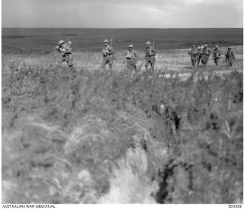 4th Pioneers moving to trenches at Le Verguier Sept. 1918. Photographer unknown, photograph source AWM E03358