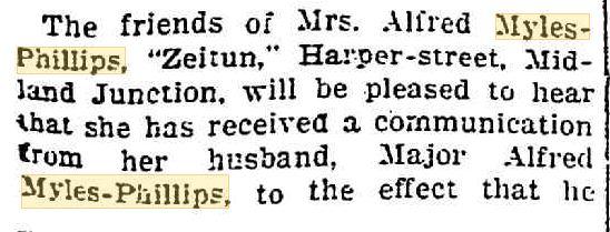 A. Myles-Phillips. 'Daily News' 20.7.1917 p3