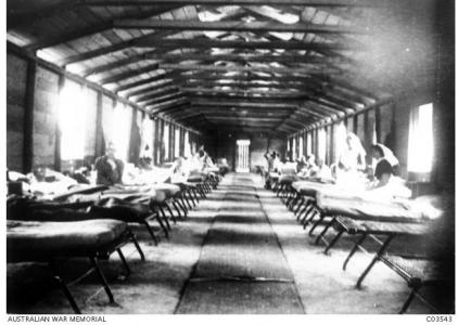 Abassia Hospital, Cairo 1915. Photographer unknown, image courtesy AWM C03543