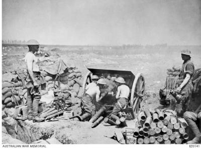 Australian Artillery at Pozieres 1916.  Official British Photograph, source AWM EZ0141