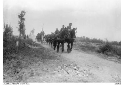Australian Soldiers travelling to Messines Ridge June 1917. Photographer unknown, photograph source AWM E0047