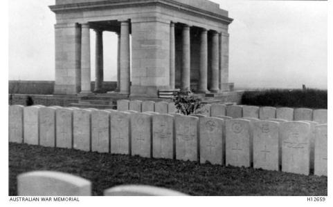 Bailleul Cemetery and shrine. Photograph donor Sir Herbert Ellison, photograph source H12659