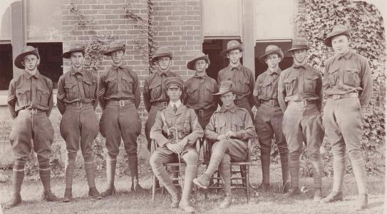 Guildford Grammar School Cadets1914- Officers & NCOs. Photo courtesy Guildford Grammar School Archives