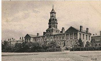 Cambridge Military Hospital, Aldershot, UK. Postcard image source Wikipedia 