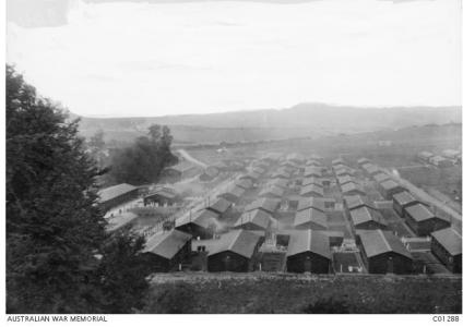 Codford Training Camp, Salisbury Plains 1917. Photographer unknown, photograph sourced from AWM C01288