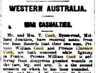 Cook, C. Image reproduced from the West Australian 30.5.1917 p7