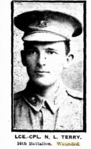 Cpl. N. L. Terry. Photograph source Sunday Times 11.7.1915 p6