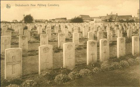 Dickibusch New Military Cemetery. Photograph source postcard