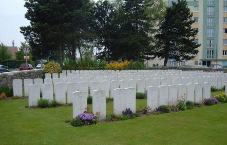 Douai British Cemetery Cuincy. Photographer unknown, photograph source CWGC