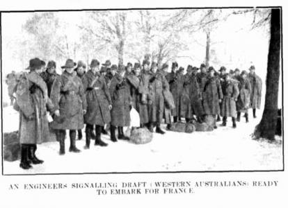 Engineer Signallers from WA ready to embark for France. Western Mail 22.6.1917 p23