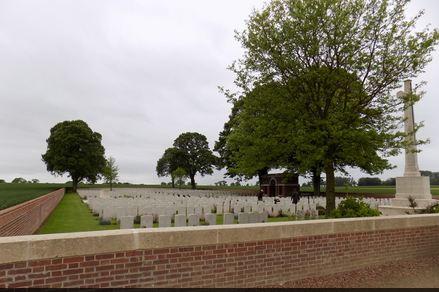 Euston Road Cemetery, Colincamps, Somme, France. Photographer unknown, photograph source CWGC