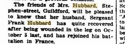 F.H. Hubbard. Image source Daily News 24.12.1917 p3 