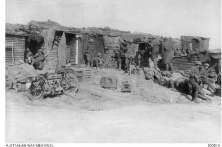 First Aid Post at Noreuil 1917. Photographer unknown, photograph source AWM E00514