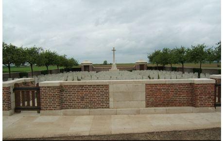 Fouquescourt British Cemetery, Somme, France. Photographer unknown, photograph source CWGC