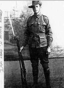 Francis Joseph Kellow WW1. Photographer unknown, photograph source reproduced with permission of Kellow family