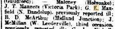 G E Maxfield, wounded previously reported sick. The West Australian 19.9.1916 p8