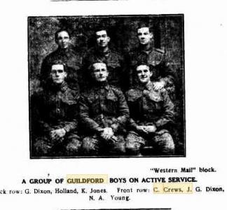 Guildford Boys on active service. Photo source Western Mail block in Swan Express(Midland) 14.12.1916 p6