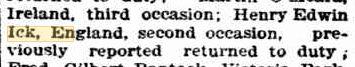 H.E. Ick. Image source The Sun (Kalgoorlie) 16.9.1917 p3 