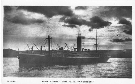 HMAT &#039;Anchises&#039;. Postcard sourced and used with permission of flotilla-australia.com