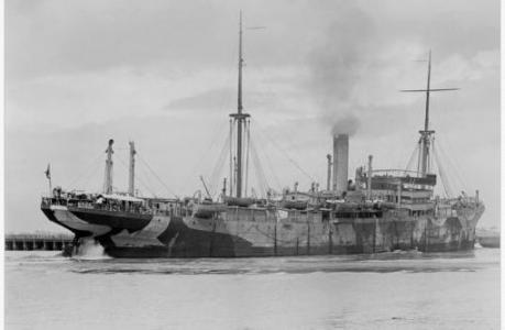 HMAT &#039;Bakara&#039;. Photographer unknown, photograph sourced and reproduced with permission of Great Southern Cards