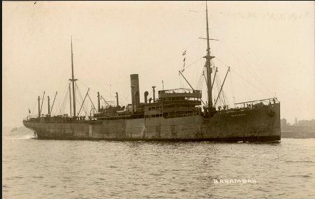 HMAT &#039;Barambah.&#039; Photographer F.G.Wilkinson photograph sourced NMM 00041532