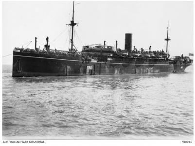 HMAT &#039;Benalla&#039; A24. Photographer Josiah Barnes, photograph source AWM PB9246