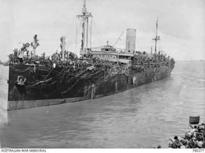 HMAT &#039;Borda&#039;. Photographer Josiah Barnes, photograph source AWM PB0277