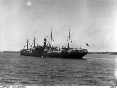 HMAT 'Itonus'. Photographer unknown, photograph source  AWM H02240