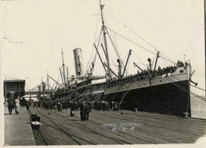 HMAT &#039;Orontes&#039; 16.8.1918. Photographer Josiah Barnes, photograph source NMMA No 00027619