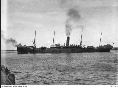HMAT &#039;Seang Choon&#039;. Photographer unknown, photograph source AWM H02243