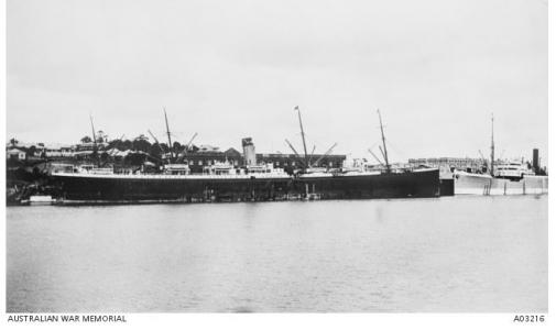HMAT &#039;Suevic&#039;. Photographer unknown, photograph source AWM A03216