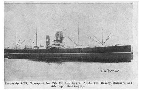HMAT &#039;Suffolk&#039; A23 . Photo from the S.M. Curry Collection, source Don&#039;t Forget the Diggers History 