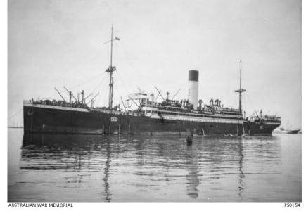 HMAT &#039;Ulysses&#039;. Photographer P.E.F. Schuler, photograph sourced AWM PS0154