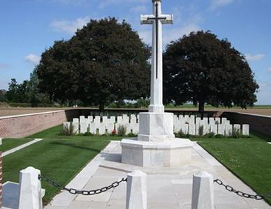 Hancourt British Cemetery Somme. Photographer unknown, photograph sourced from the CWGC