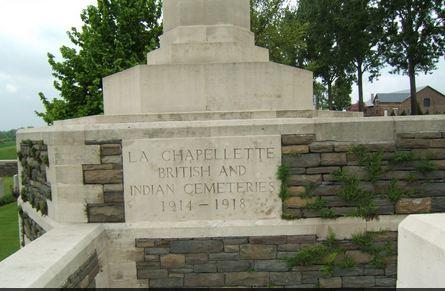 La Chapellette British Indian War Cemetery Peronne, France. Image reproduced courtesy CWWGC