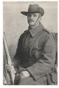 Lieut. William Lezlie Garrard. Photograph source Tasmanian Courier 3.6.1915 insert 4