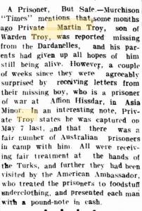 M J Troy. Source The Moora Herald and Midland Districts Advocate 5.11.1915 p6