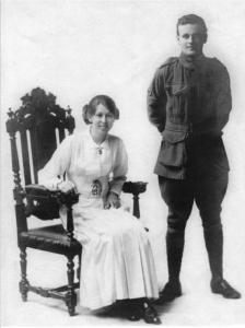 MOORE  Ross  & sister Ivy 1915. Photgrapherd sourced from and reproduced with permission of the Moore famil
