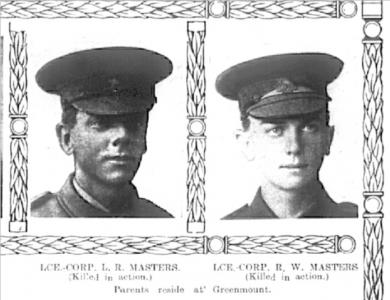 Masters brothers of Greenmount. Photo source Western Mail 27.9.1918