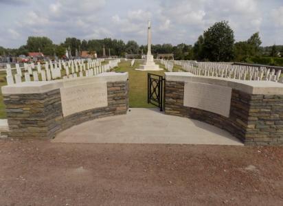 Mericourt Communal Cemetery Extension, France. Photographer unknown, photograph source CWGC