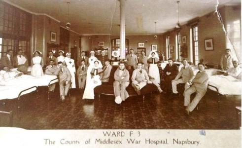 Middlesex War Hospital  at Napsbury. Photographer unknown, photograph source War Hospitals Aussie-mobs