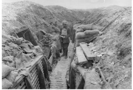 No.3 Section, Australian Tunnelling Company, near Hythe Tunnel at Hill 70 31.1.1918. Photographer unknown, image courtesy AWM E01712