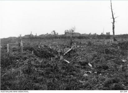 Outskirts of Messines 1918. Photographer unknown, photograph sourced  AWM E01294