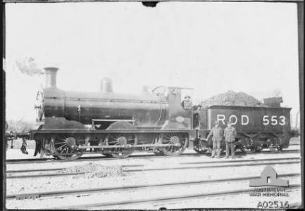 Railway Operating Company at Couchil-le Temple, France. Photographer unknown, photograph source  AWM A02146 