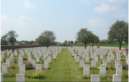 Reninghelst New Military Cemetery, Popperinge, France. Photographer unknown, photograph source CWGC