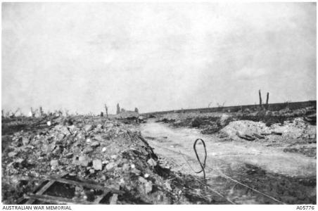 Ruined main Street Pozieres 1916. Photographer unknown, photograph source AWM A05776